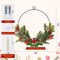 2Pack Christmas Wreaths for Front Door with Timer & Flickering LED Taper Candles & Remote, 16'' Windows Wreaths, Fireplace Christmas Decorations